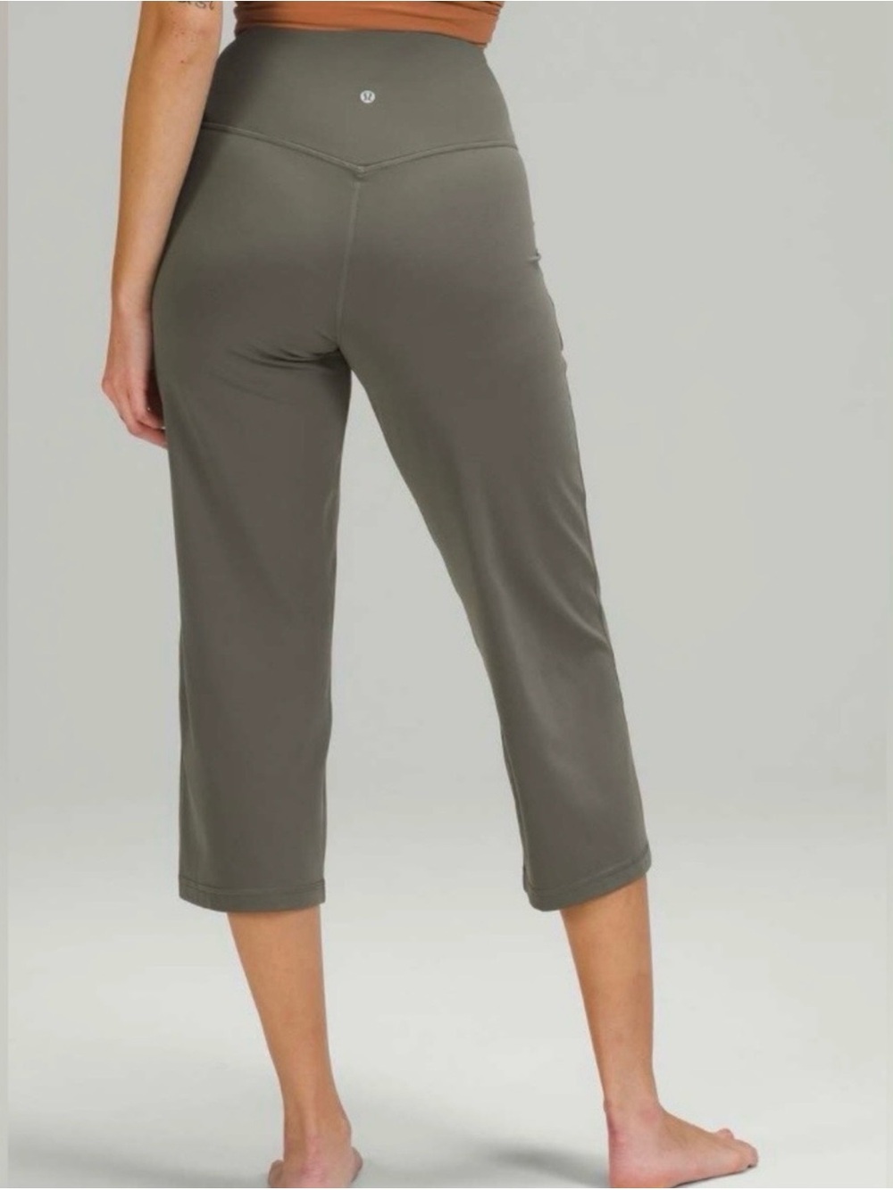 NWT Lululemon Align Wide Leg Super-High-Rise Crop 23" Grey Sage Size 16